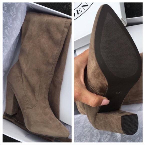 NWB ❤ STEVE MADDEN OTK BOOT SIZE 7.5 TAUPE - Picture 2 of 4
