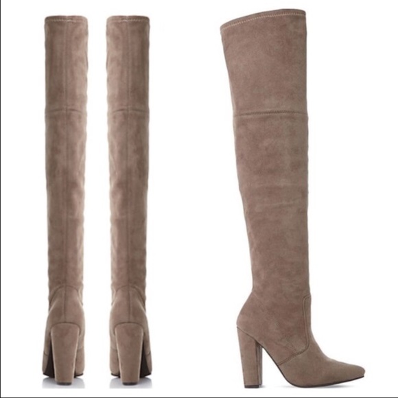 NWB ❤ STEVE MADDEN OTK BOOT SIZE 7.5 TAUPE - Picture 3 of 4