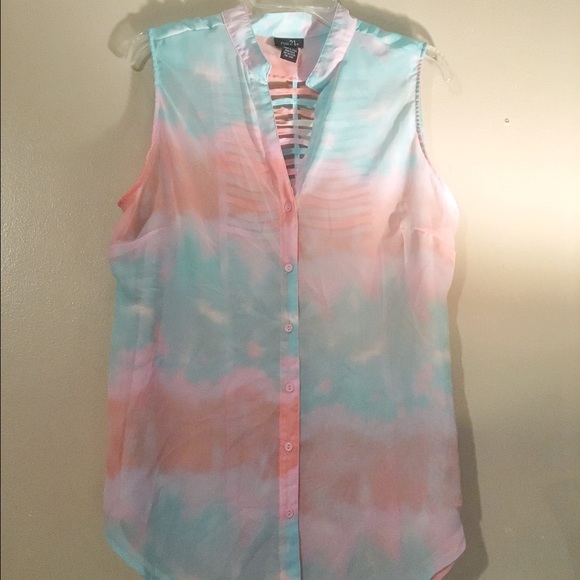 Sheer sleeveless top