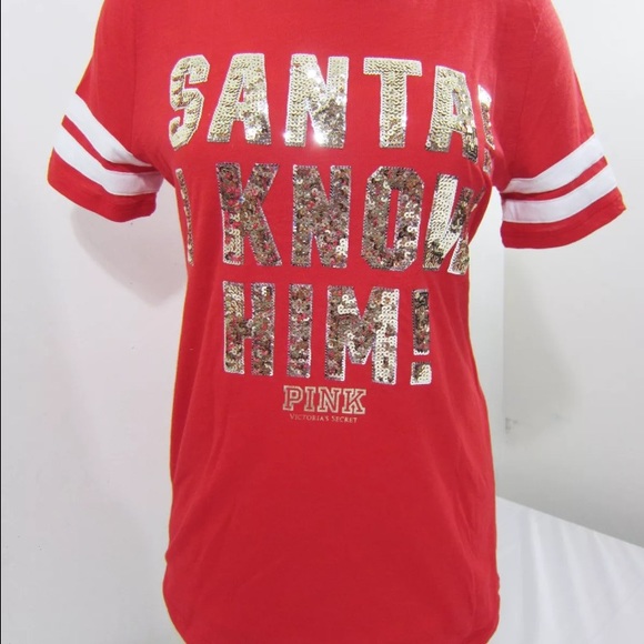 Santa I Know Him PINK Shirt