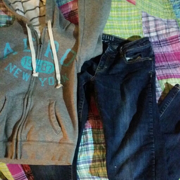 AERO jeans and hoodie