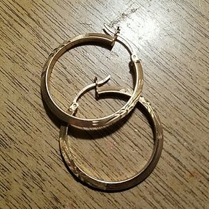 Medium sized hoop earrings