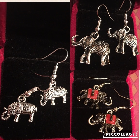🔥3pair elephant earrings new