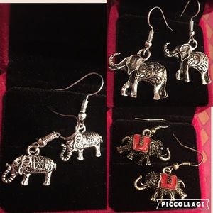 🔥3pair elephant earrings new
