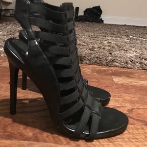 Steve Madden Black Strappy Heels