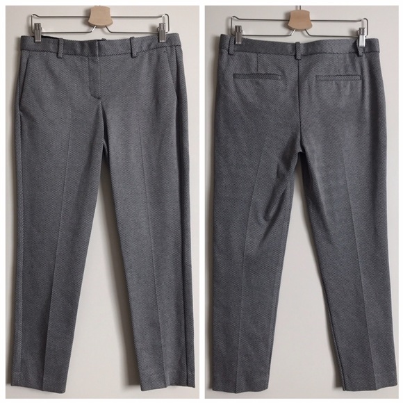 NWT theory testra knit crop pants black / white