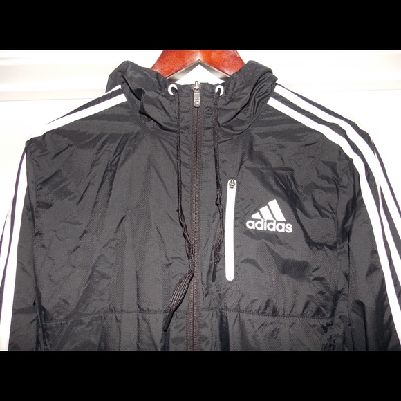 Adidas 3 Strips Windbreaker Size Small Mens