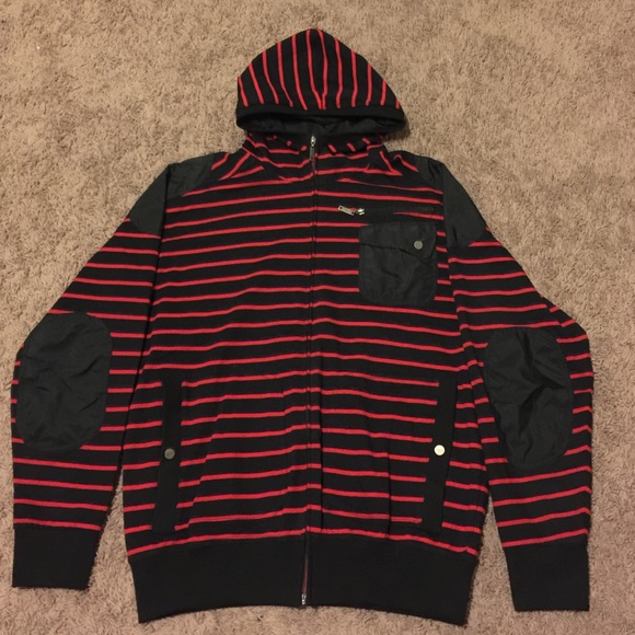 Men's striped hoodie