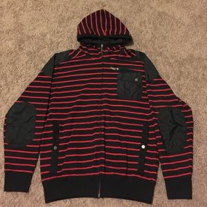 Men's striped hoodie
