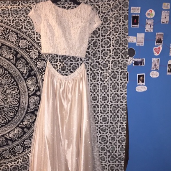 Two piece prom dress