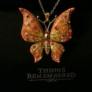 Beautiful  butterfly  necklace BOGO.