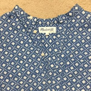 Madewell Henley Peasant Blouse - Size S