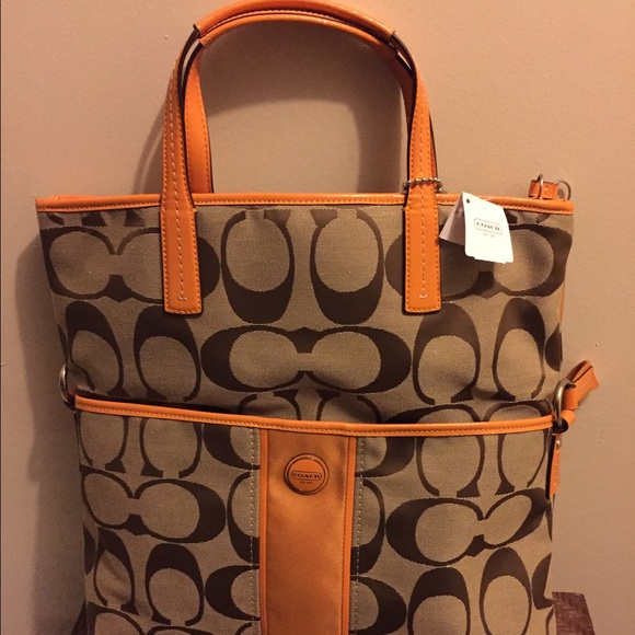 Orange Spice Coach Tote