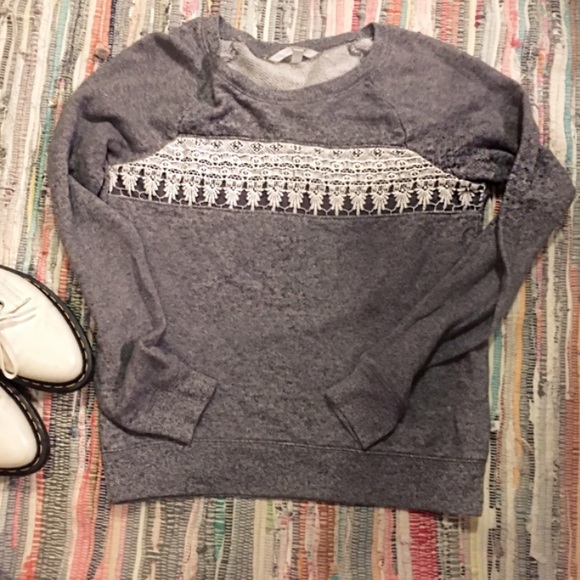 VICTORIAS SECRET Cotton & Lace Sweater - Picture 2 of 4