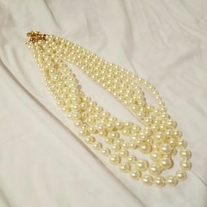 JCREW 5 strand Faux Pearson Necklace