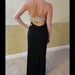 Black gown / dress with jeweled straps