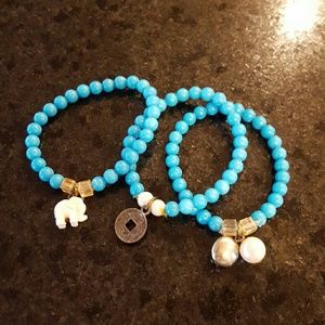 Turquoise bead lucky bracelets