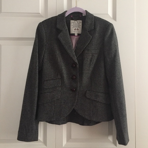 Jack Wills Brown Houndstooth Blazer