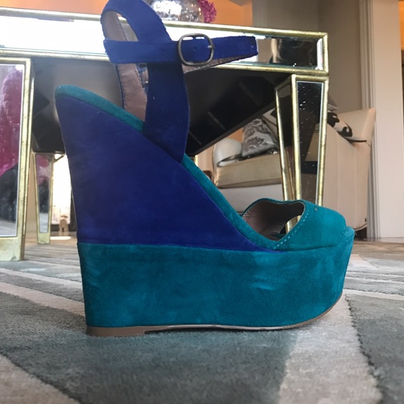 Super high funky multi-colored heels