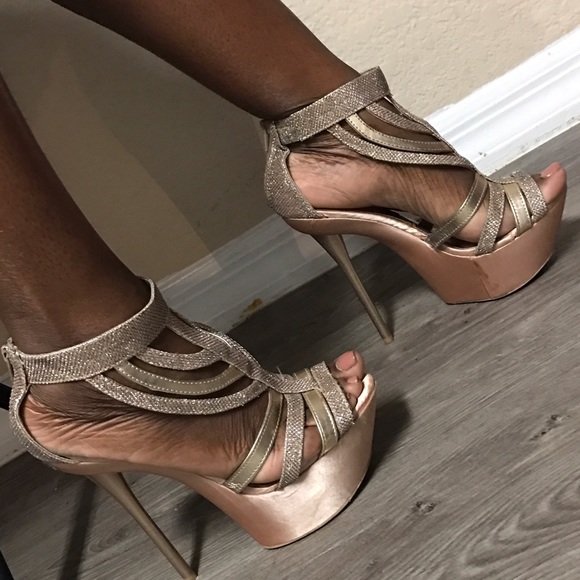 Champagne platform stiletto