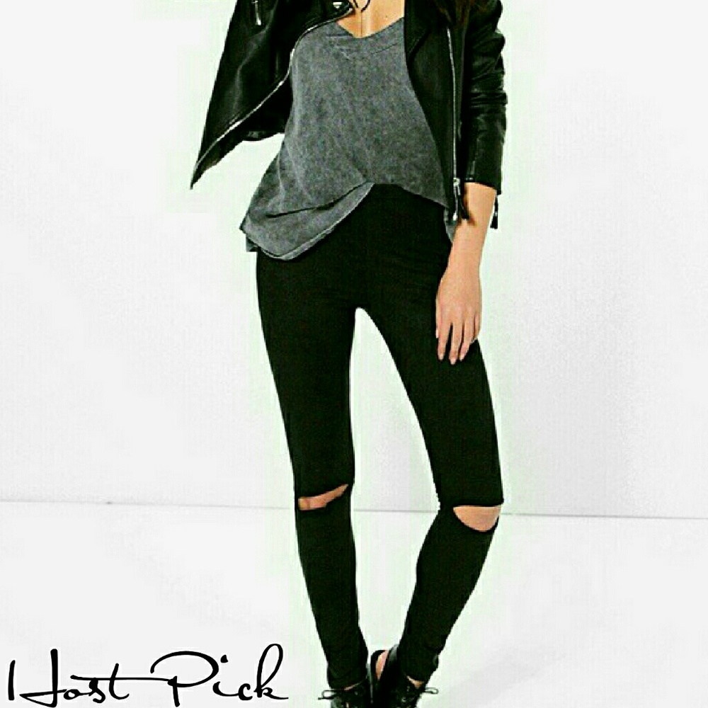 SALE Cut out knee high waist leggings
