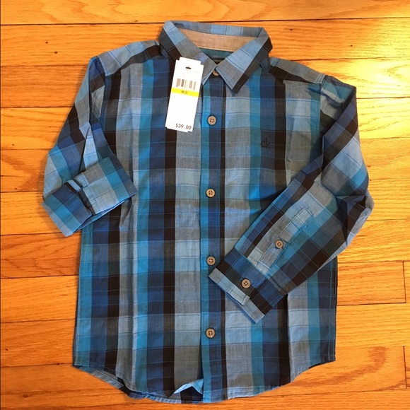 Calvin Klein Jeans boys button down shirt.