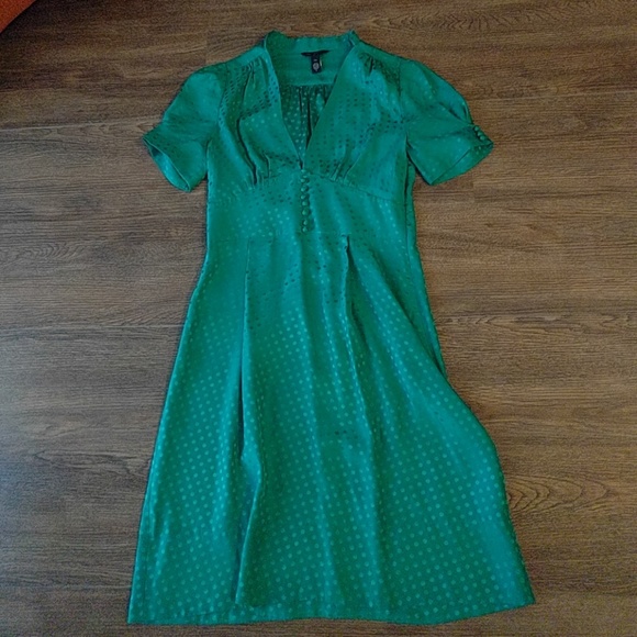 Silk banana republic dress teal/green