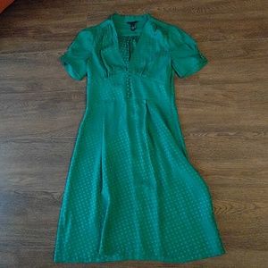 Silk banana republic dress teal/green