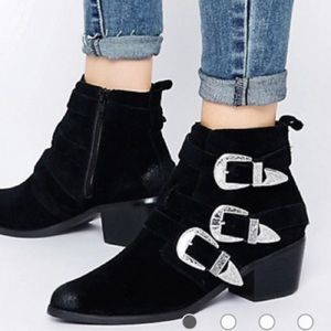 ASOS ROCKER ROLLER WESTERN SUEDE BOOTS