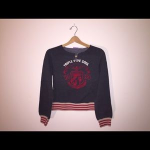Triple five soul pull over sweater