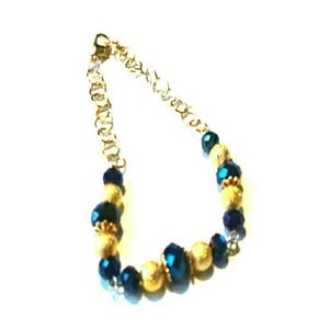 Blue and Gold Bracelet