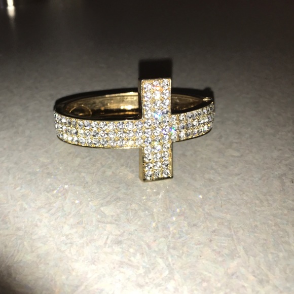 Gold cross bracelet
