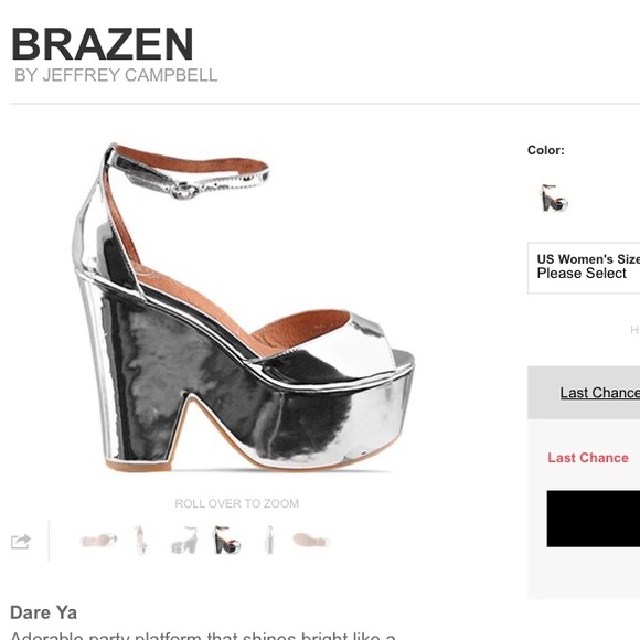 Jeffrey Campbell Mirrored Platform BRAZEN