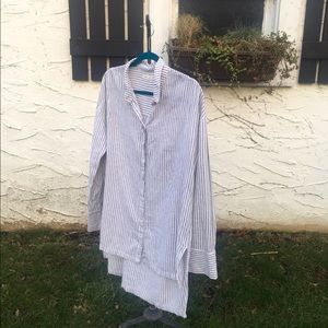 Pin-striped button down