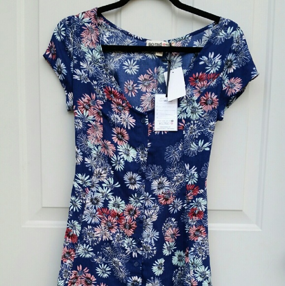 NWT So rad floral lace up dress