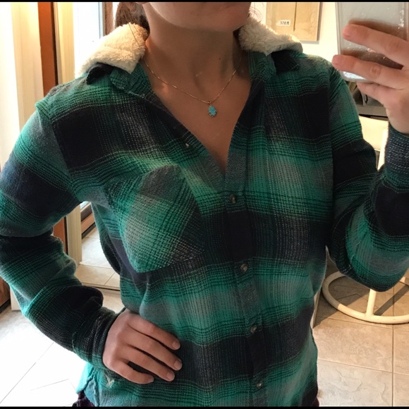 Warm hooded flannel