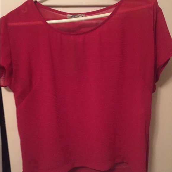 Francesca's Pink Blouse side zipper detail Small