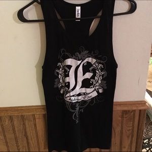 Black tank top. It says Oklahoma Elite