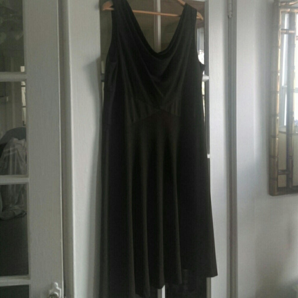 Brown Draped front dress