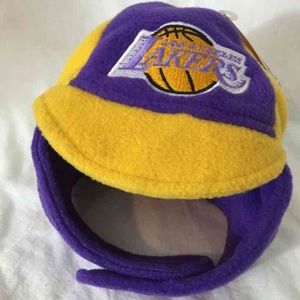 NEW Lakers Velcro Kids Sports Fan Cap