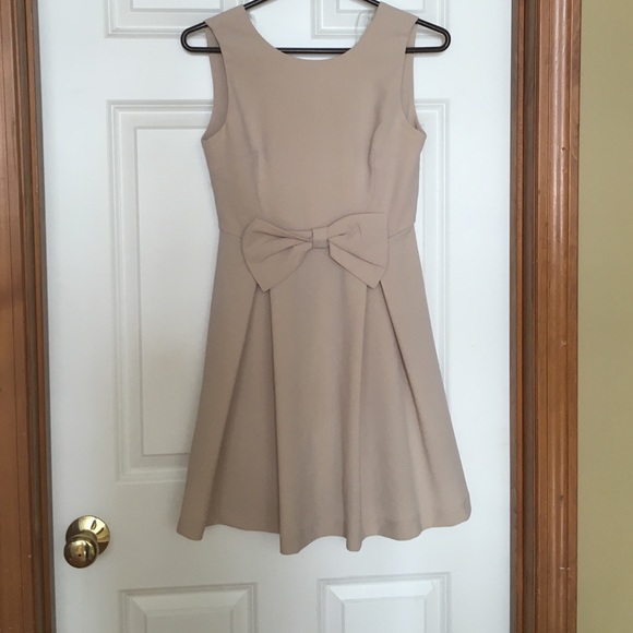 Nude colored bow dress