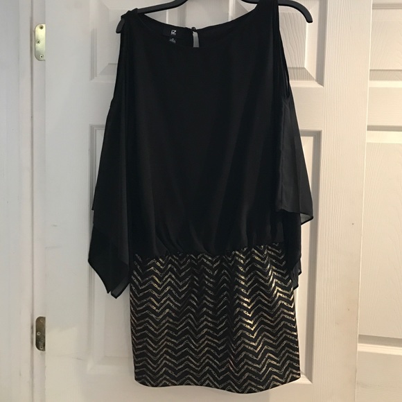 Black and gold dress