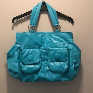 Electric blue handbag