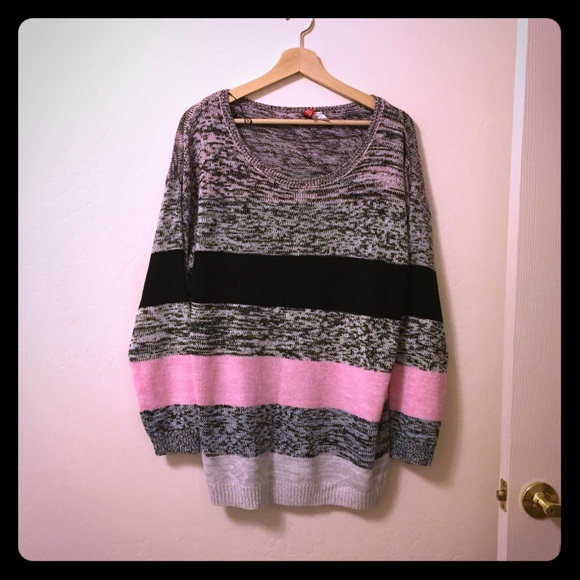 H&M striped slouchy sweater