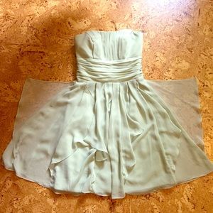 David's Bridal mint bridesmaids dress 