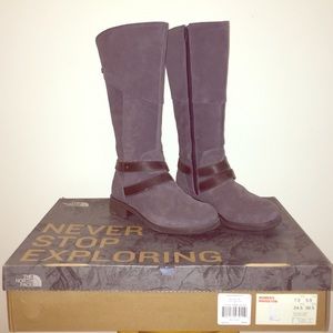 North Face Bridgeton knee-high grey boots