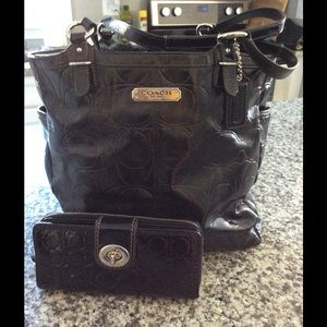 Coach Tote Bag with matching Wallet