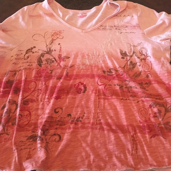 Plus size 3X coral shirt