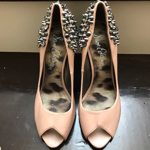 Sam Edelman spiked nude heels