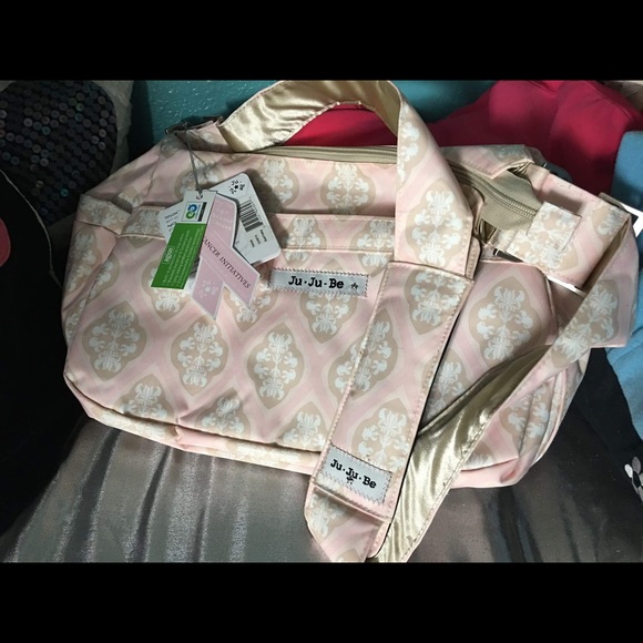 🔴Ju Ju Be RARE 💎hobobe PINK blush diaper BAG